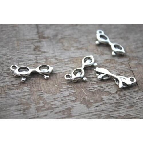 25pcs-- Eyeglasses Charms Charms Antique Tibetan silver Eyeglasses Charms pendants ,DIY Supplies 21x10mm