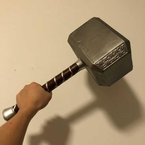 44cm PU Material 's Hammer 1:1 Thunder Hammer Figure Weapons Model Cosplay Kids Gift Movie Role Playing Safety Toy