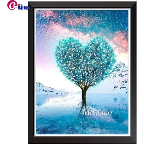 5D DIY Diamond Painting Love Tree Full Square/Round Diamond Embroidery Mosaic Heart-shaped Starry Tree Diamond Home Decoration