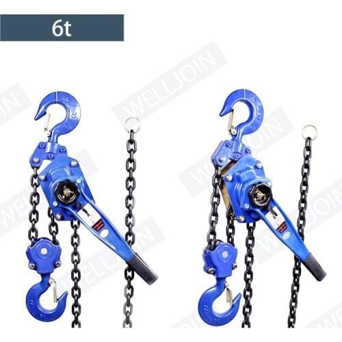 6 T Pulling Wrench Hoist Manual Lifting Chain Hoist Hand Chain Hoist Hook Portable Lever Block inverted Chain Hoist Tightener