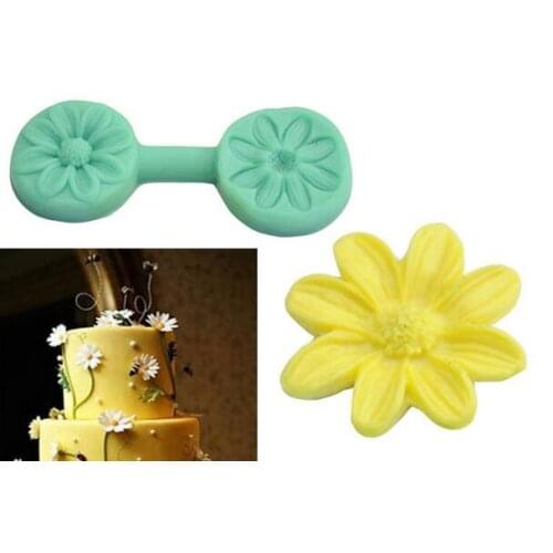 Free Shipping Kitchen DIY Creative 3D Sided Mold Diy Flower Fondant Cake Decoration Silicone Mold Baking Supplies A940