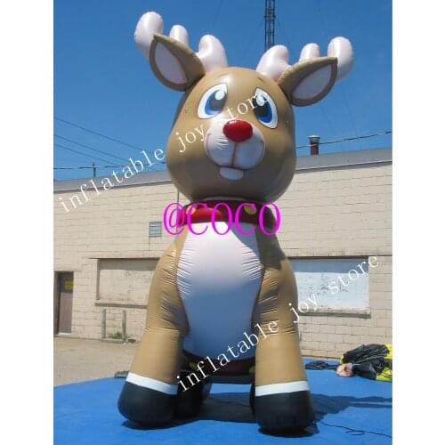 Free air ship to door,outdoor giant inflatable wapiti model, inflatable deer replica for Christmas holiday