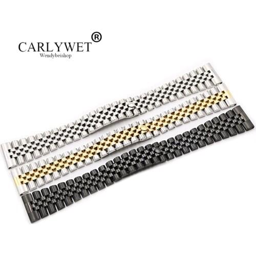 CARLYWET 20mm Wholesale Solid 316L Stainless Steel Replacement Wrist Watch Band Bracelet Strap For Dayjust Daytona MILGAUSS
