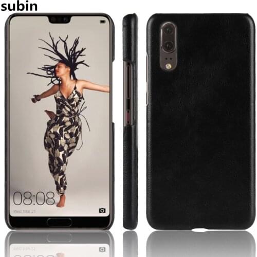 For Huawei P20 Pro Case Cover Litchi pattern retro Hard PC Cover For Huawei P20 Pro P 20 Pro P20Pro Phone Cases