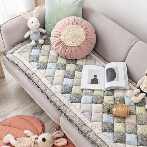 Living Room Sofa Cushion Pure Cotton Rectangular Tatami Non Slip Cotton Cushion Living Room Home Sofa Protection Cushion