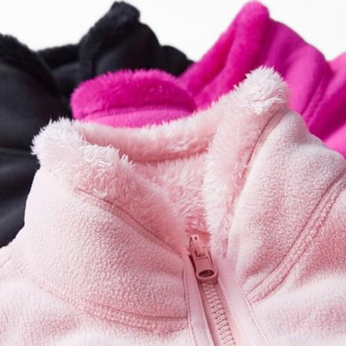 Unisex Reversible Warm Coats Winter Polar/Coral Fleece Womens Jacket Female Softer Harajuku Hoodies Ladies Overcoats Outwear