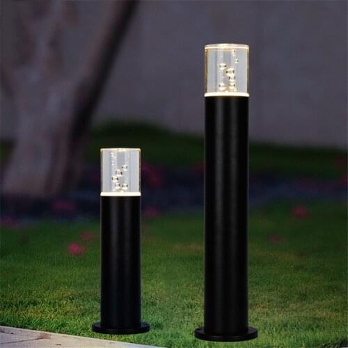 IP65 10W Outdoor Acrylic LED Lawn Lamp Aluminum Garden Path Pillar Light Courtyard Villa Landscape Column Bollards Light