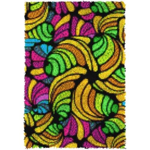 Latch Hook Green wave Cushion Kits Pillow Mat DIY Craft Patterns Cross Stitch Needlework Crocheting Cushion Embroidery