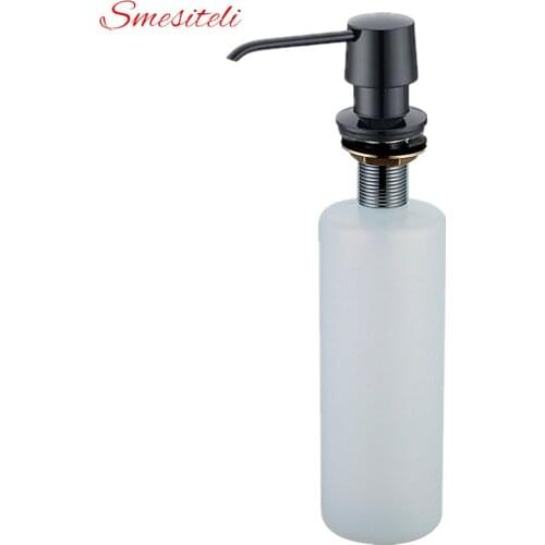 Smeslteli Design New Built In Solid Brass Kitchen Soap Dispenser Easy Installation - Well Built and Black White Silver Sturdy