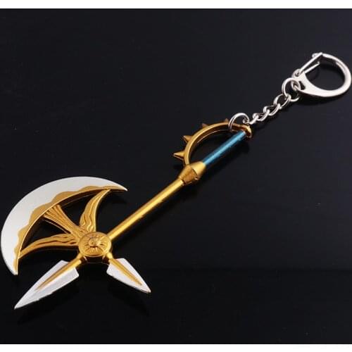 Hot Anime The Seven Deadly Sins Escanor Rhitta Alloy Keychains Nanatsu no Taizai Axe Bottle Opener Keyring Men Women Beer Tools