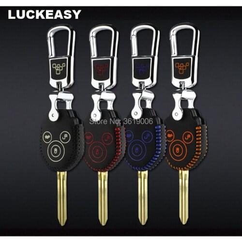 LUCKEASY High Quality Leather Remote Key Case Cover Holder For SUBARU Forester XV Legacy outback