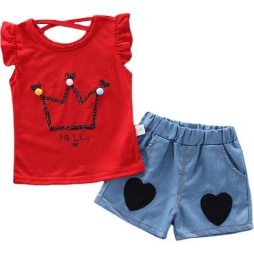 New Summer Children Cartoon Clothes Baby Boys Girls Vest Shorts 2Pcs/sets Kids Infant Cotton Clothing Toddler Casual Sportswear