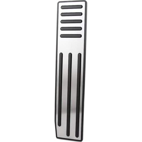 Foot Rest Pedal Cover Pad Non-slip Stainless Steel Rubber Footrest with Adhesive for Tesla Model x Model s