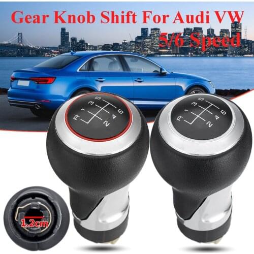 12mm PU Leather 6 Speed Gear Knob Shift Lever Stick For Audi A3 A4 B6 B7 B8 A6 S4 B8 8K A5 8T Q5 8R S Line For VW Passat Golf