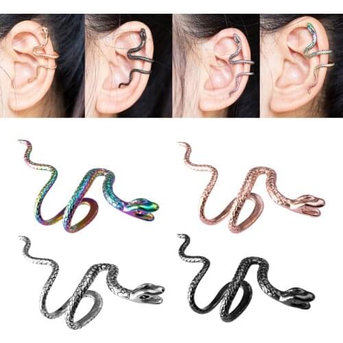 1PC Snake Copper Clip Earrings Without Piercing Cuff Wrap Ear for Women Men No Piercing Silver Color Cartilage Earring Jewelry
