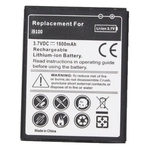 Ciszean 1x 1800mAh EB-F1A2GBU EBF1A2GBU Replacement Battery For Samsung galaxy S2 II I9100 GT-i9100 I9103 I9108 I9188 I9050 i777