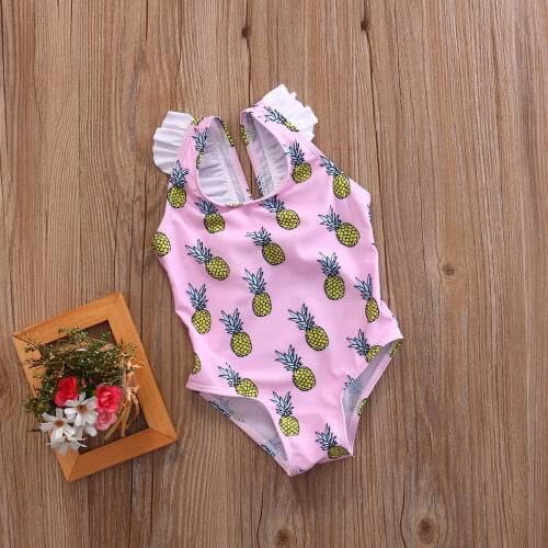 0-4 years children kids print bandage girls one piece swimwear swimsuit monokini baby bathing suit maillot de bain femme