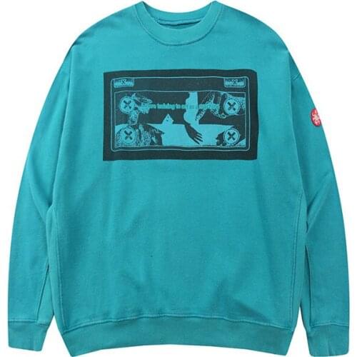 Chao brand CAV EPMT straight jet round neck sweater CE C.E casual hip hop Pullover