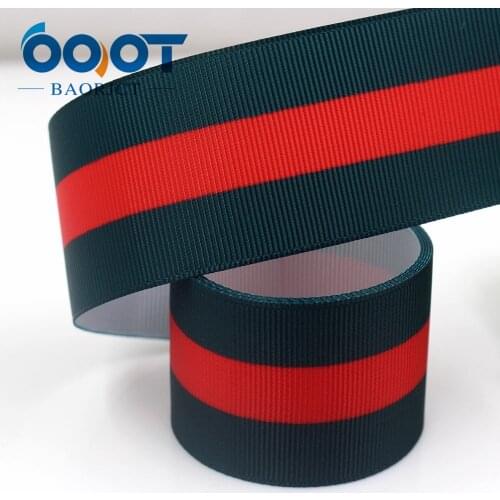 OOOT BAORJCT I-181201-293,38mm 10yards Color stripe Thermal transfer Printed grosgrain Ribbons,gift packaging DIY materials