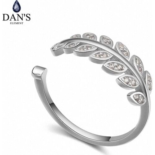 DANS Real Austrian Crystals Brand AAA Zirconia Micro Inlays Fashion Ring for women New Geometric 112054white