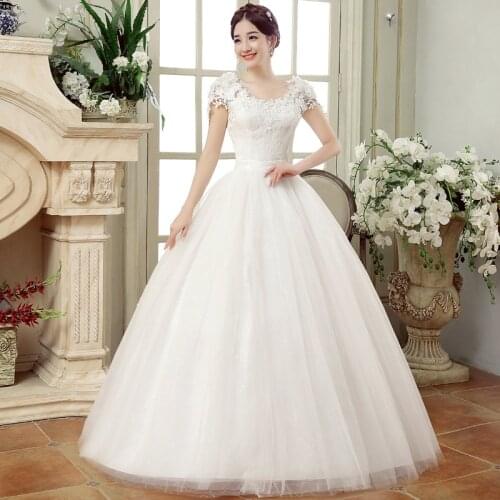 2021 Wedding Dress Sexy V-neck Lace Ball Gown Princess Wedding Dresses Vestido De Noiva