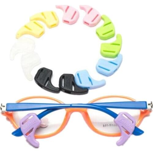 10Prs/Lot Healthy Super-Soft Kids Eyeglasses Ear Hook Candy Silica-Gel Anti-Slip Holder Temple Tip holder24*18Eyewear Accessoris