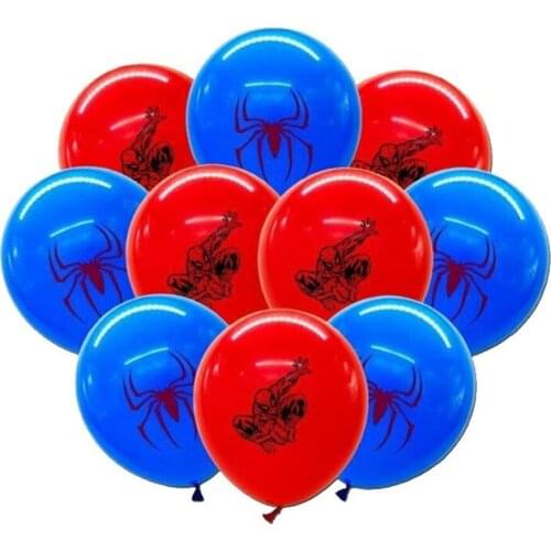 10pcs 12inch Marvel Super Hero Spiderman Latex Balloons Birthday Party Decor Baby Shower Decor Kids Party Balloon Air Globos Toy