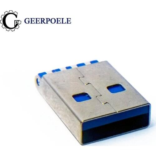 10 pcs/lot USB3.0-AM 9Pin 30V 2A USB Connector Male Jack Tail Sockect Plug Electric Terminals Sockect