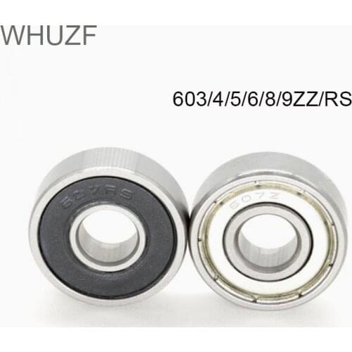 10pcs Bearings Double Shielded Miniature High-Carbon Steel Single Row Deep Groove Ball Bearing 603 604 605 606 607 608 609Z RS