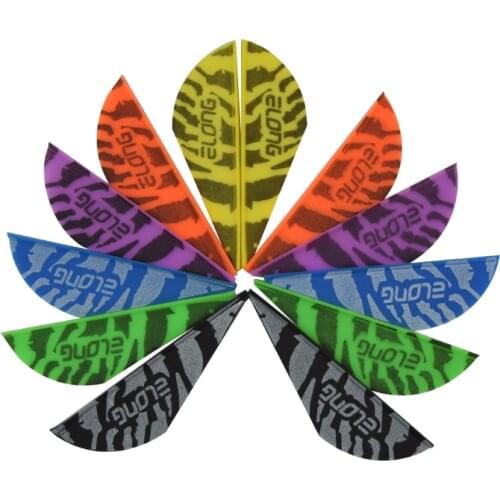 100Pcs 2" Tiger Vanes Tiger Striped Vane Fletch TPU Plastic for Carbon/Fiberglass/Aluminum Arrow Archery Bow Hunting Accessories