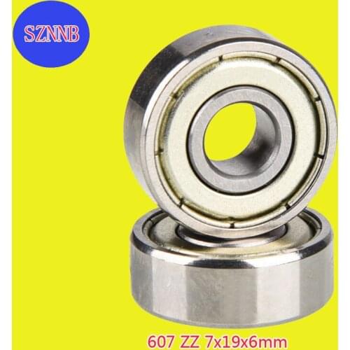 1PCSMiniature Deep Groove Ball Bearing 607ZZ L-1960 7x19X6mm High Precision silent Bearing steel ABEC-5 small bearing