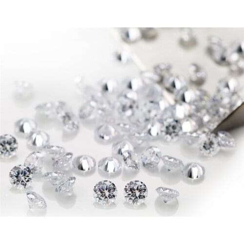 Free shipping Wholesale 7.5-12mm synthetic Moissanite EF color White Round brilliant Cut Moissanite