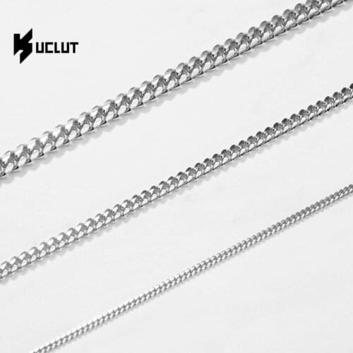 Cuban Link Chain - 5mm, NECKLACE FOR MEN Curb CHOKER JEWELRY Stainless Steel Necklace, Vintage Gold Solid Metal