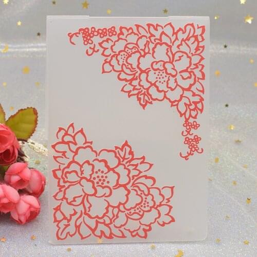 Flowers Pattern 3D Embossing Folders for DIY Scrapbooking Paper Card Making Craft Plastic Embossing Template Stencil