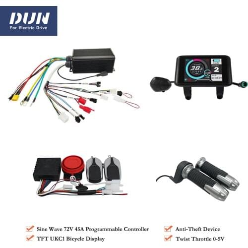 45A 1000w Sabvoton SVMC7245-M Sine Wave Electric Bicycle Controller with PAS Display Anti Theft Device Throttle for Bike