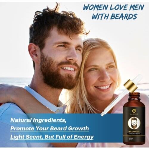 HAIRCUBE Beard Growth Essential Oil Natural Organic Beard Oil Hair loss Product For Men Beard Grow Nourishing Beard Care