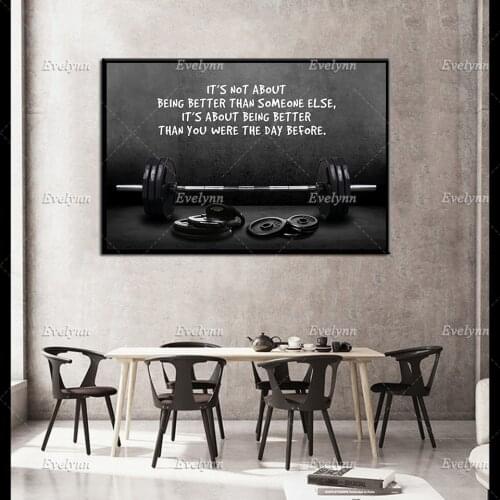 ItS Not About Being Better Than Someone Else.Than You Were The Day Before Poster,Gym Lovers Prints, Fitness Fitness Wall Decor
