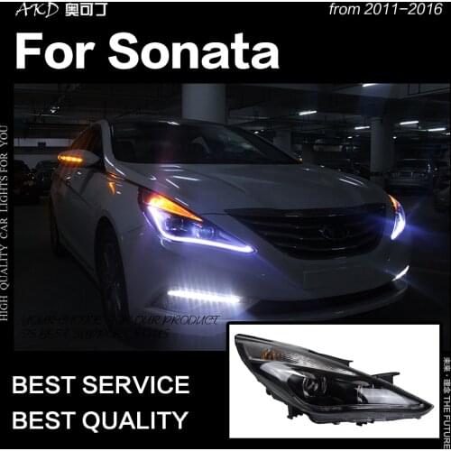 AKD Car Styling Head Lamp for Hyundai Sonata Headlights 2011-2016 Sonata LED Headlight DRL Hid Bi Xenon Auto Accessories