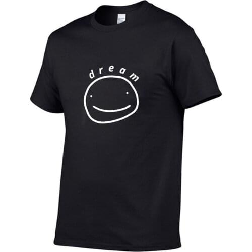 High-quality 100% cotton Dream Merch printed street style casual short-sleeved mens T-shirt cool loose O-neck T-shirt for men
