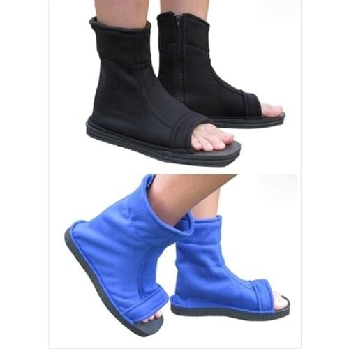 Halloween Costumes Unisex Adult Child Shoes Cosplay Japanese Anime Black/Blue Pure Color Cosplay Ninja Shoes