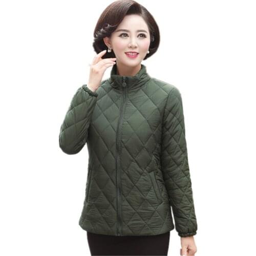 2020 fashion women warm winter down cotton jacket coat female Slim Fit ultra-thin casual collar collar cotton jacket womens 5XL