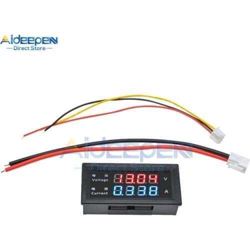 M4430 DC 0-100V 0-200V 10A 0.28 inch LED Digital DC Voltmeter Ammeter 4 Bit 5 Wires Voltage Current Meter Tester Detector Car