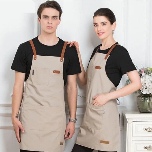 Unisex Fashion Chef Cook Kitchen Apron Coffee Shop Hairdresser Sleeveless Work Uniform Bib Work Clothing Antifouling Aprons