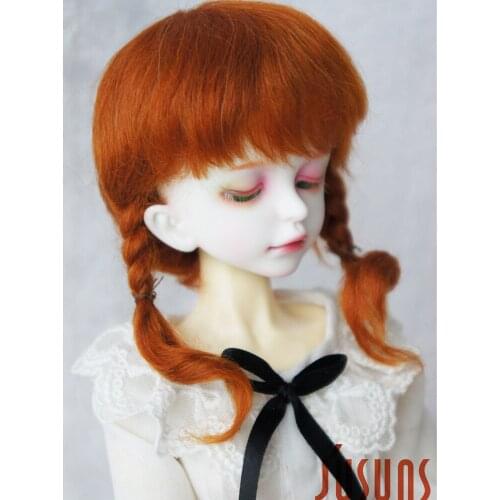 MSD Mohair Toy wigs JD143 7-8inch 18-20cm Short Twins Braids Anna Doll hair 1/4 BJD accessories