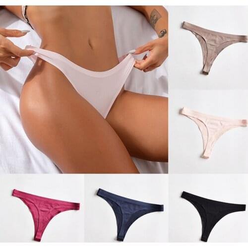 Low Waist Ice silk breathable sexy underwear panties women womens underpants thong pants female underwear underpants for women