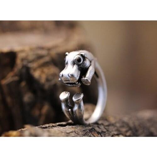 Newest Listing Adjustable Retro Hippo Ring Antique Bronze/Antique Silver tone Animal Ring Jewelry