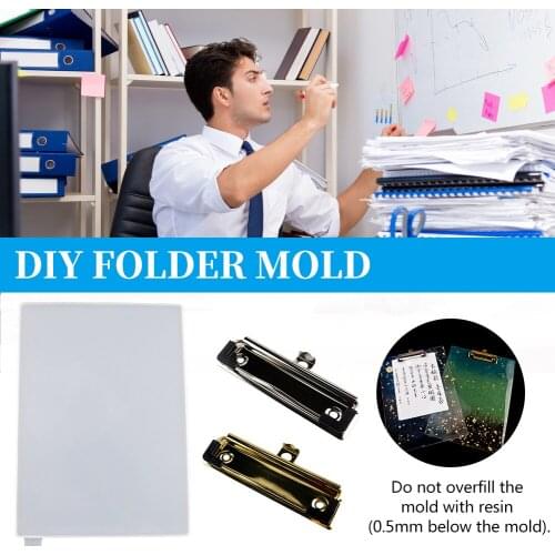 Notebook Cover Resin Mold DIY Resin Clipboard Mold Crystal Epoxy Silicone Mold Transparent Mould DIY Craft for home Decor Gift
