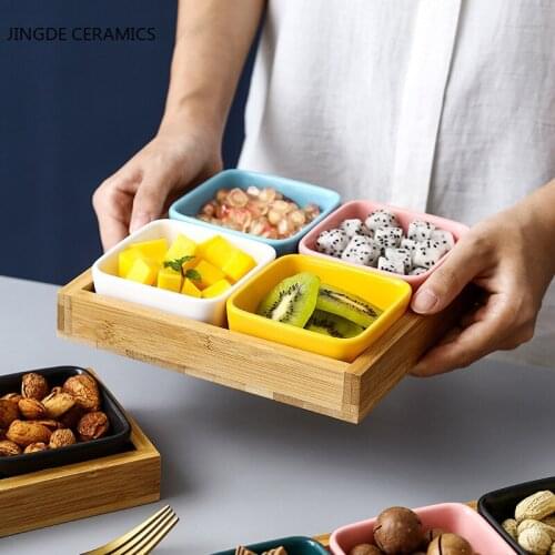 Solid Color Ceramic Small Square Sauce Dish Sushi Dish Flavoring Vinegar Mustard Plate Soyblossom Pepper Tray Kitchen Supplies