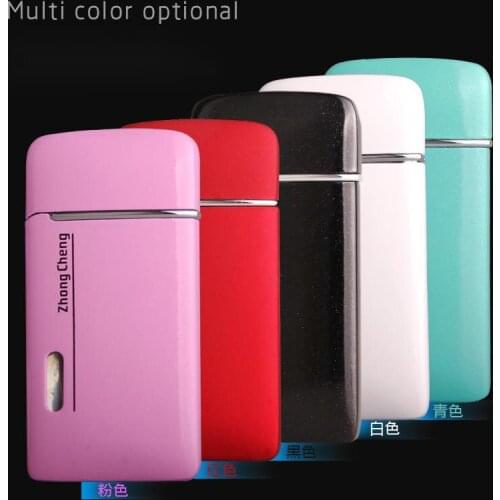 Pearlescent Paint Ultra Thin Windproof Vintage Lighters Butane Gas Lighter Cigarette Accessories