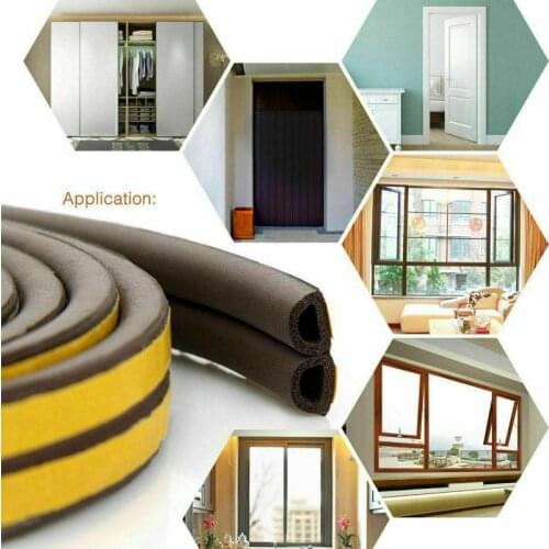 10M Type DIEP Self Adhesive Door Sealing Strips Self Adhesive Window Foam Wind Waterproof Dustproof Sound Insulation Strip Tools